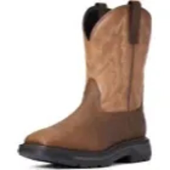 Ariat® Men's Rye Brown Big Rig Soft Toe Western Work Boot NEW 10033963  wide EE - Picture 1 of 4